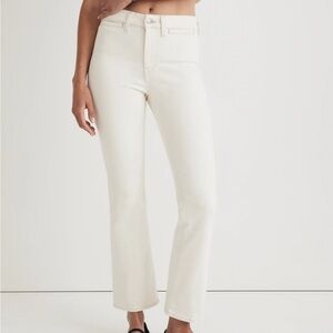 NWT Madewell Mid Rise Kick Out Jeans in Vintage White